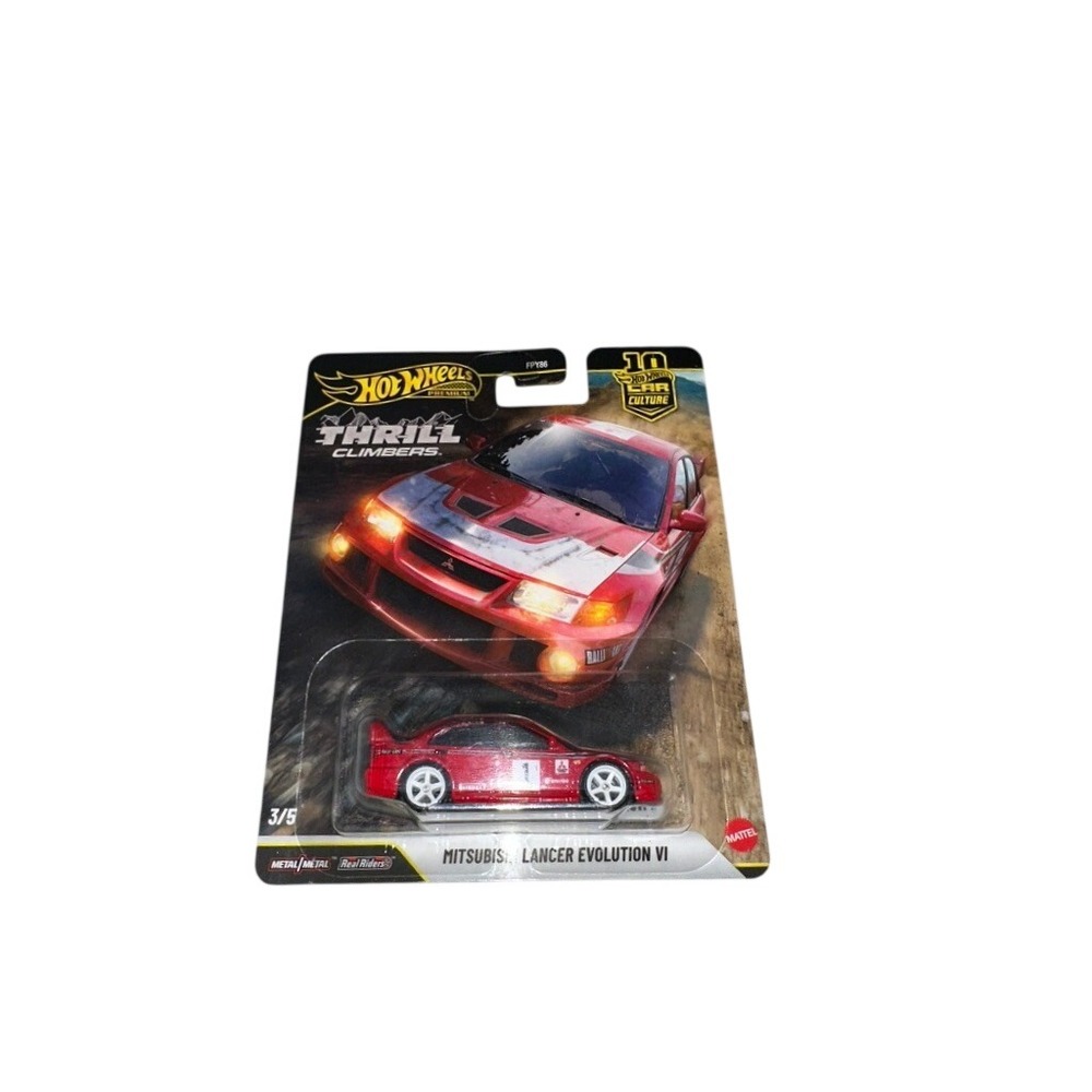 Hot Wheels Premium Thrill Climbers Mitsubishi Lancer Evolution VI Red Evo 6 3/5